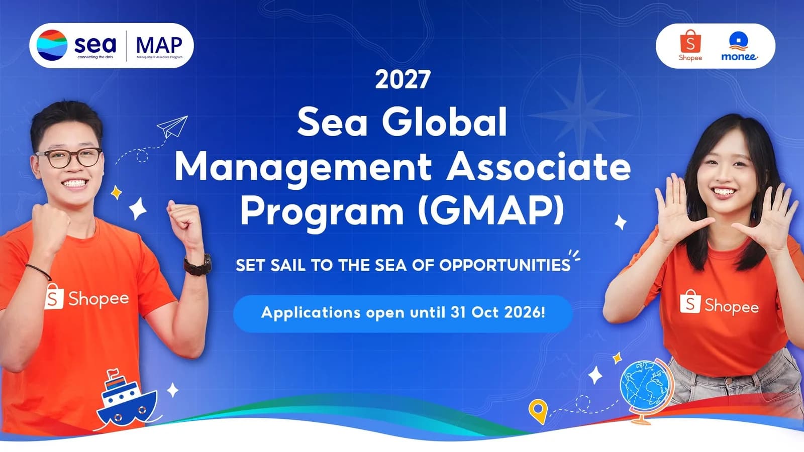Key visual Sea Global Management Associate Program 2027, nhận hồ sơ đến ngày 31/10/2026